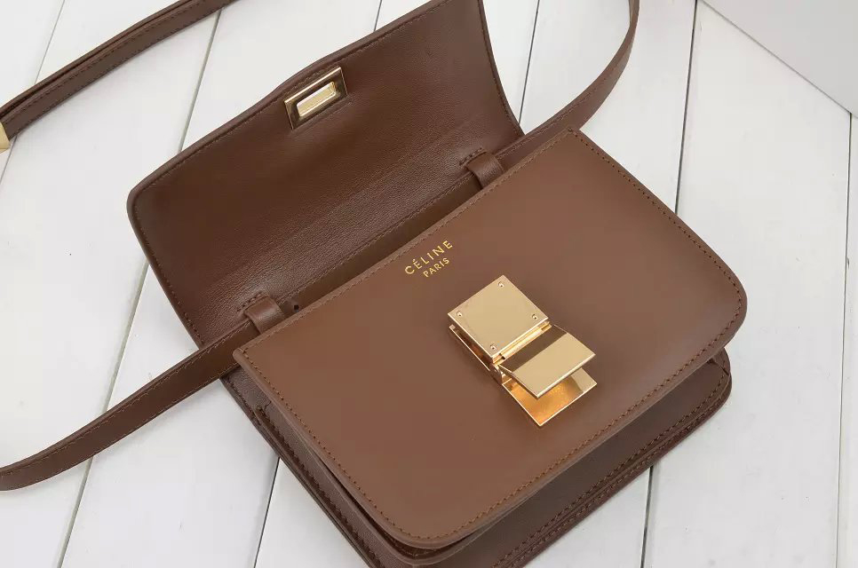 celine brown box bag, celine shoulder luggage bag