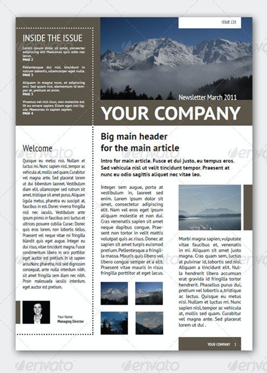 4 Page Newsletter Template