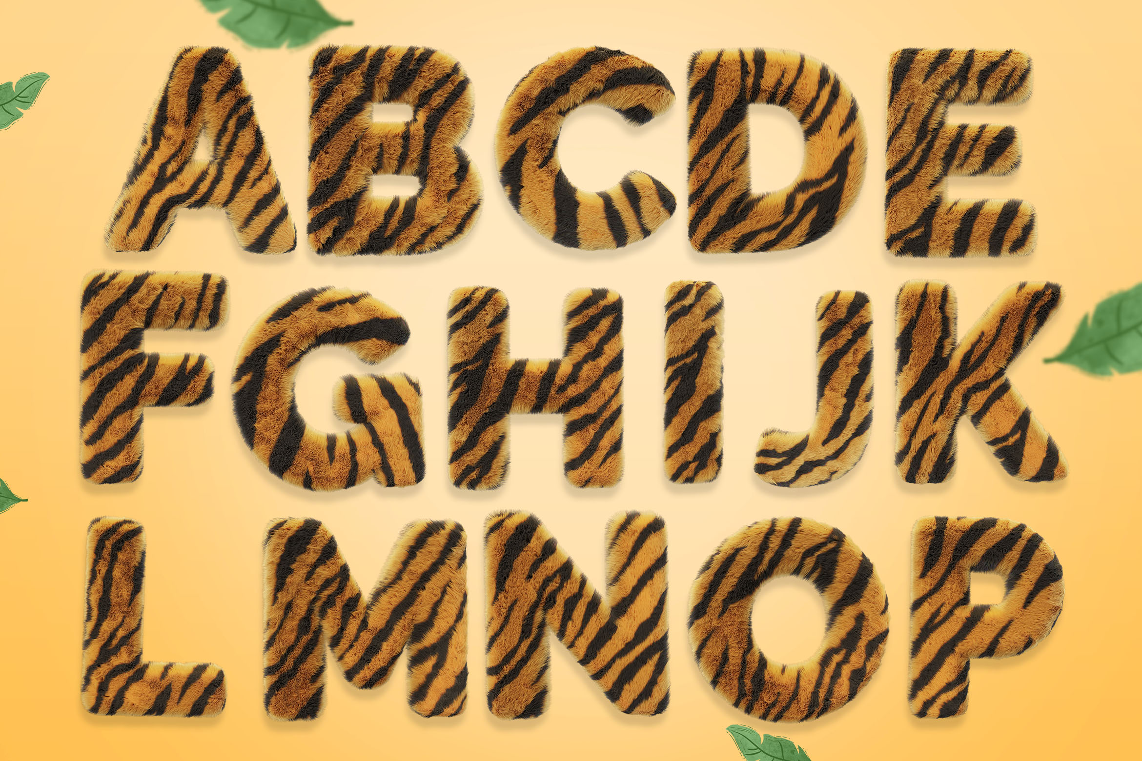 Tiger Text 3D Lettering Pack DesignerCandies