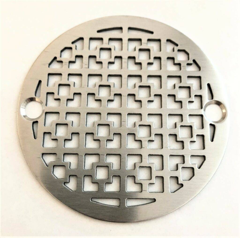 Geometric Squares No. 1 Round Shower Drain Cover 3.25" Replacement