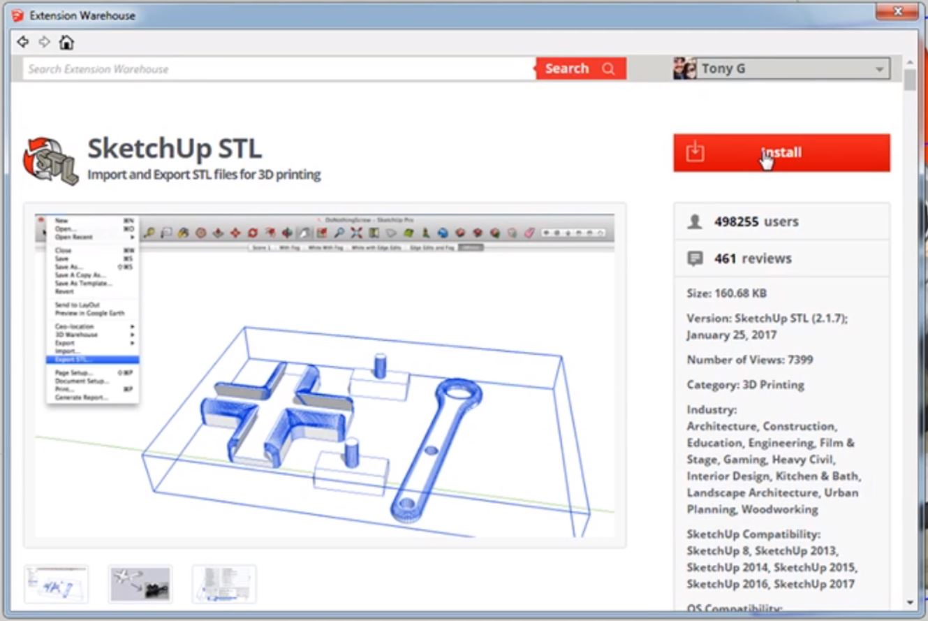 How to Export Files from Sketchup to STL