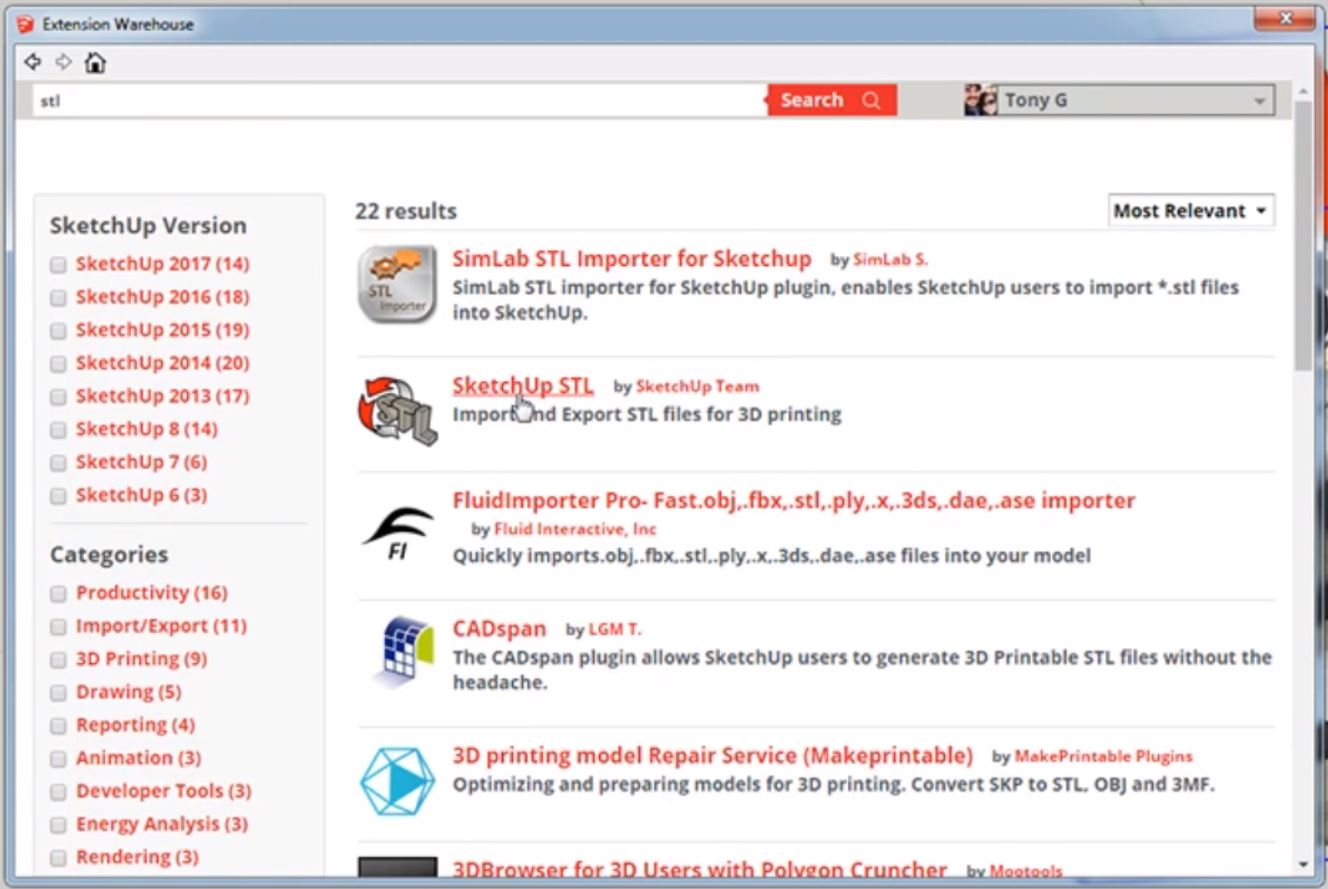 How to Export Files from Sketchup to STL