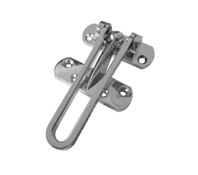 Frelan Hardware Security Door Guard, Polished Chrome Designer Handle