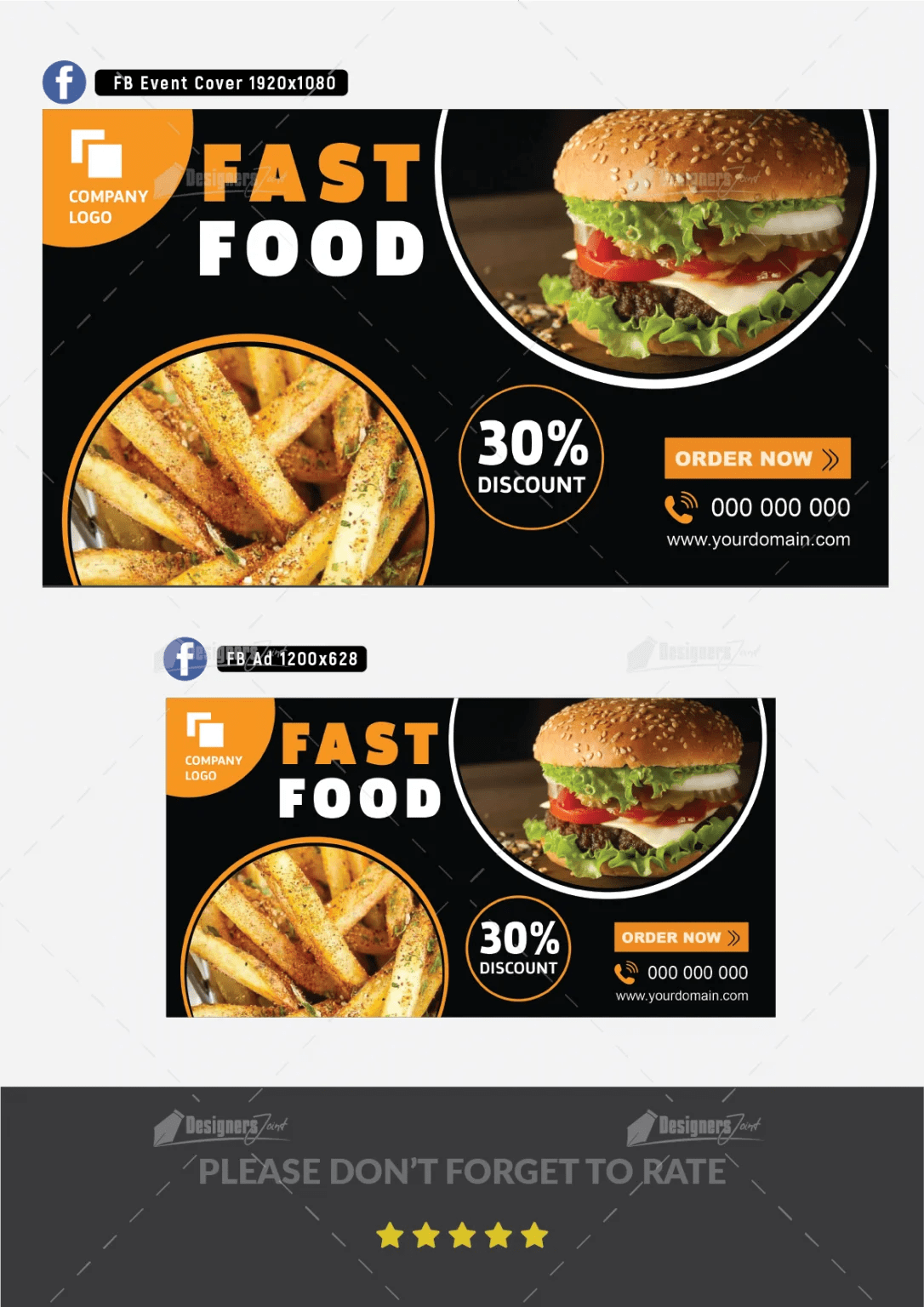 Fast Food Restaurant Web Banner Ads