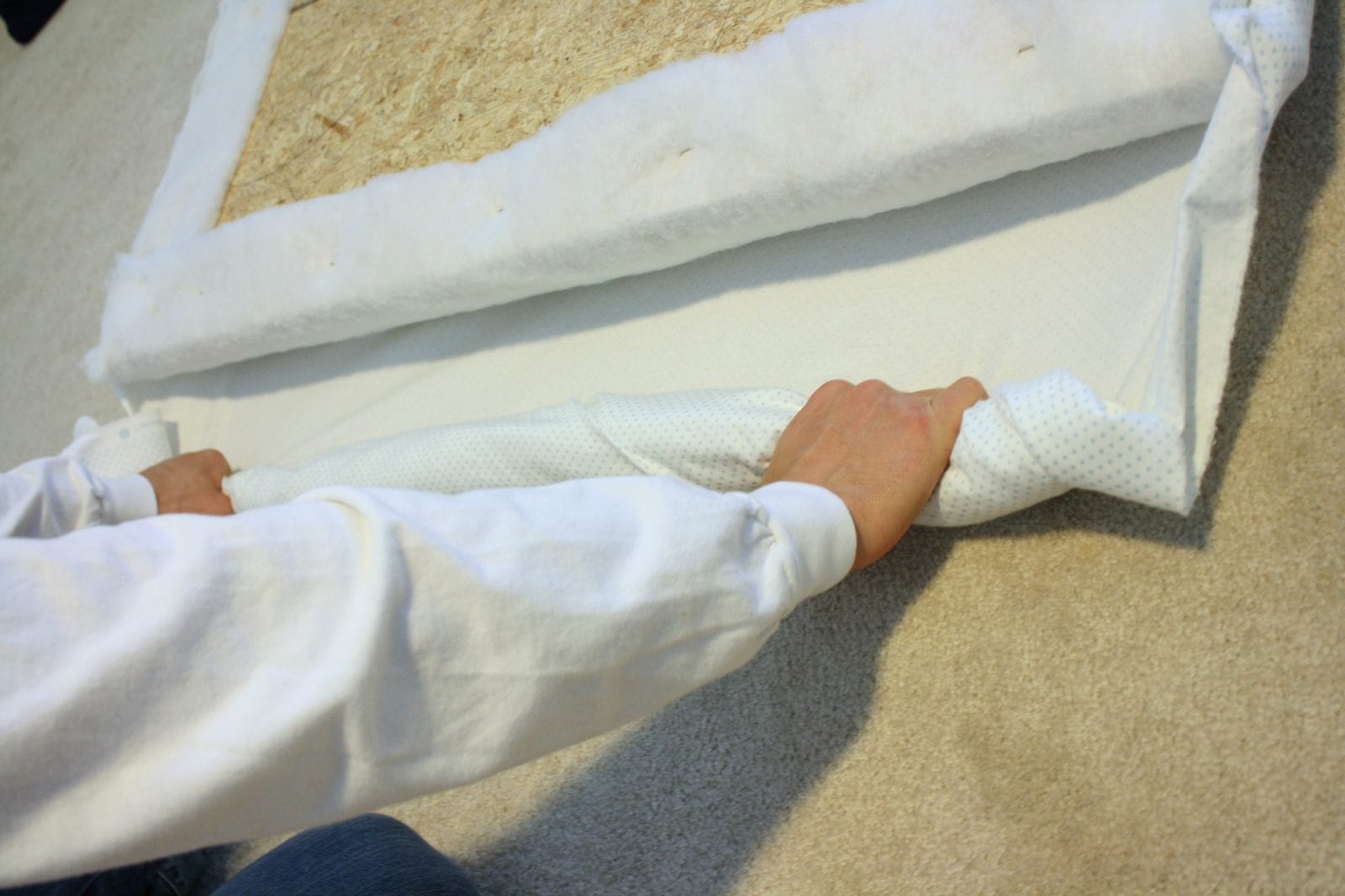 DIY Upholstered Headboard for less than 50!