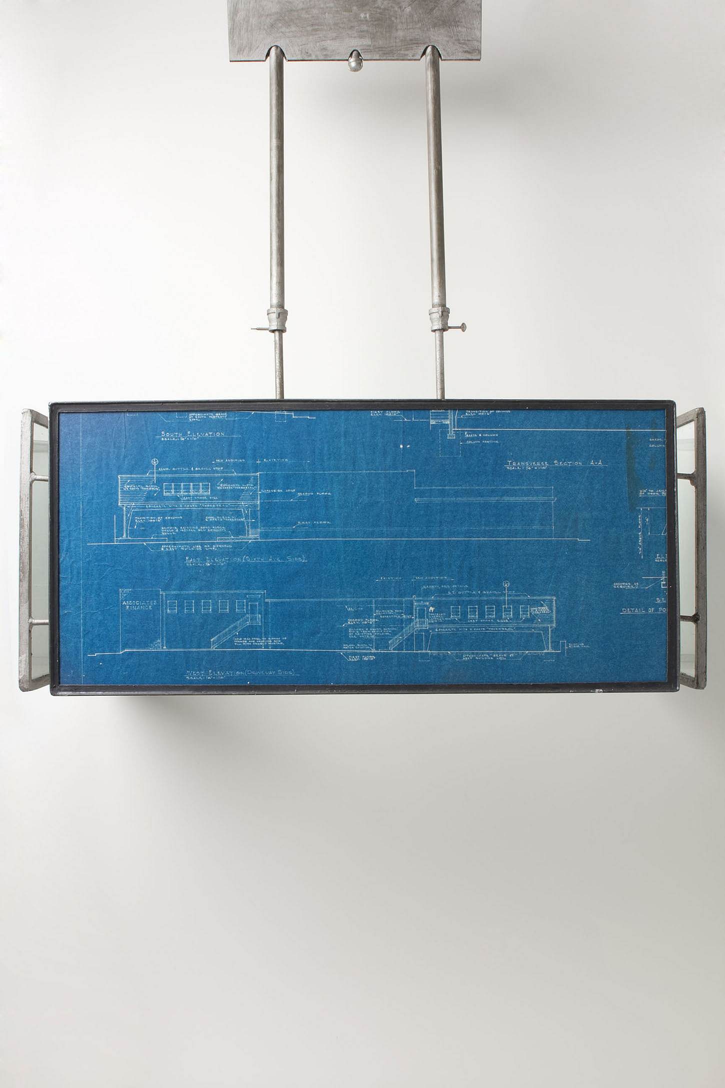 anthropologie's blueprint light fixture