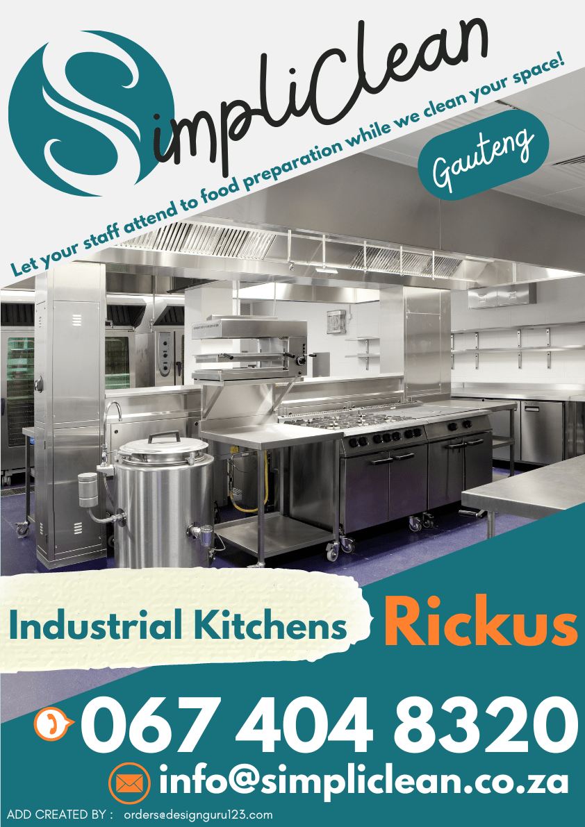 SIMPLICLEAN GAUTENG INDUSTRIAL KITCHEN CLEANING DesignGuru123