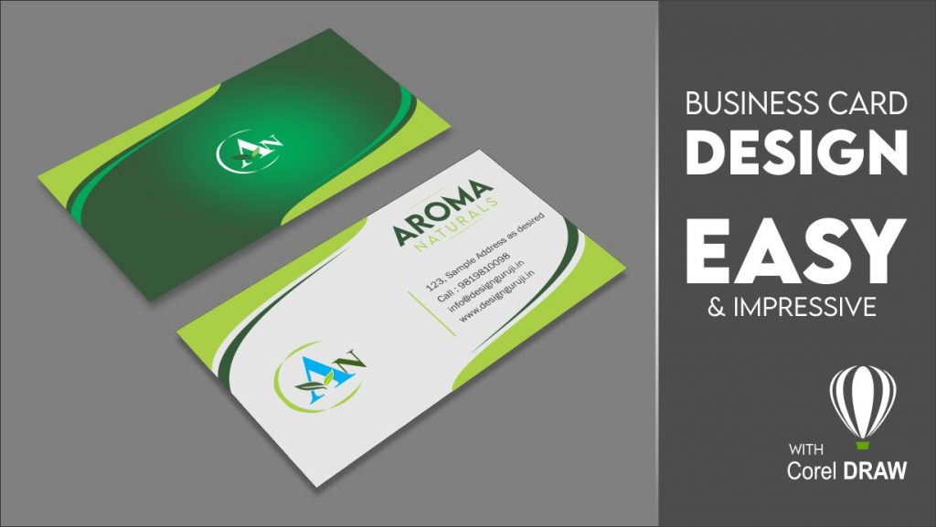 DESIGN VISITING CARD IN COREL DRAW Design Guruji