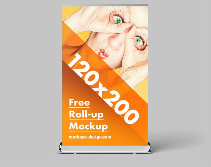 Rollup Banner PSD Mockup Free Download DesignHooks