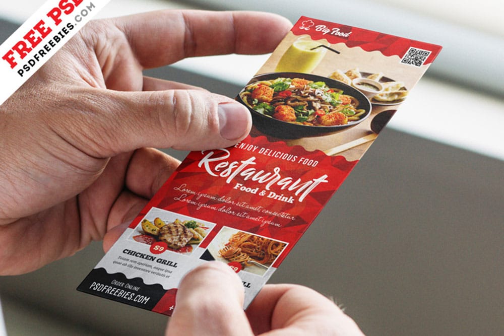 Download This Free Restaurant Menu Card Mockup in PSD