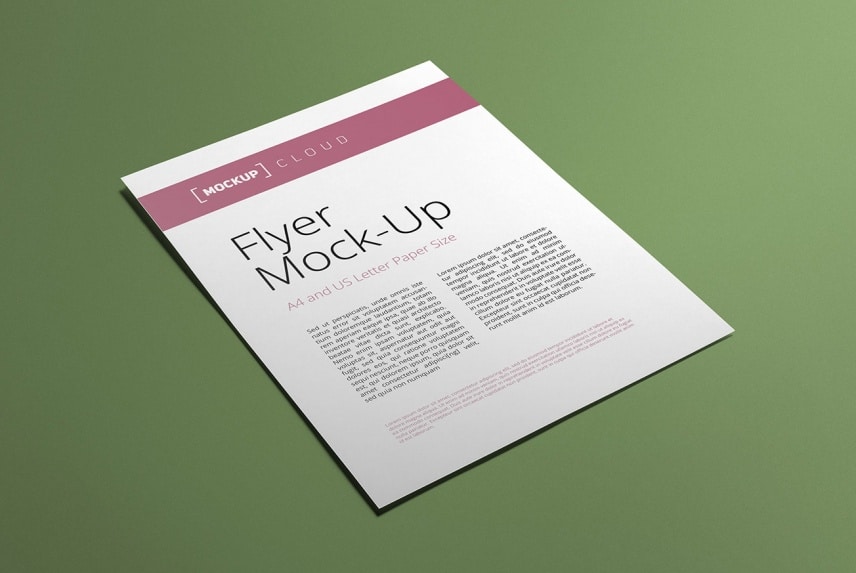 A4 Sized Flyer PSD Mockup Download For Free DesignHooks
