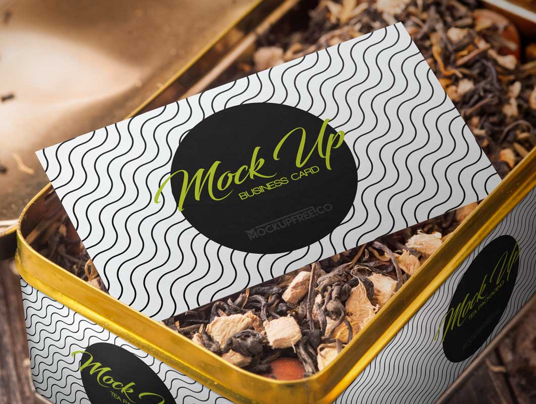 Awesome Tin Box Tea Packaging Mockup Freebie DesignHooks