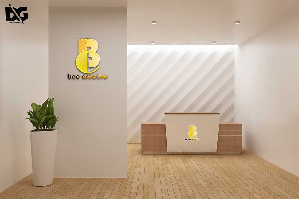 Free Download Reception Table Logo Mockup Designhooks