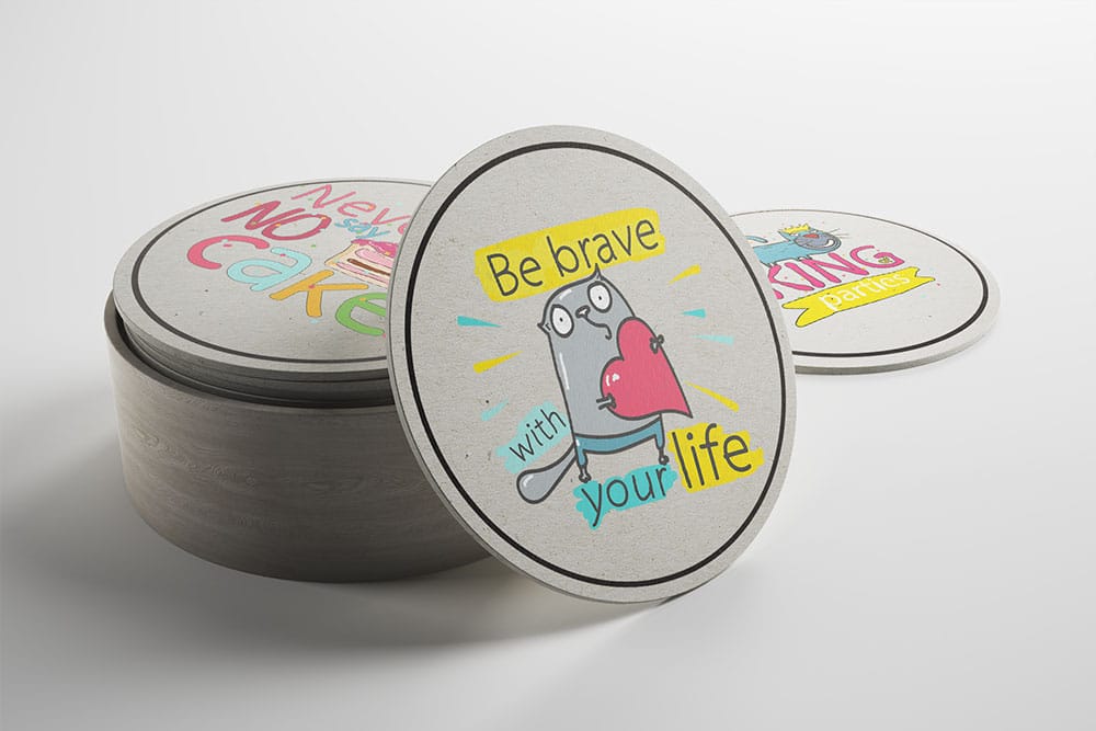 Download This Free Round Coaster Mockup Designhooks
