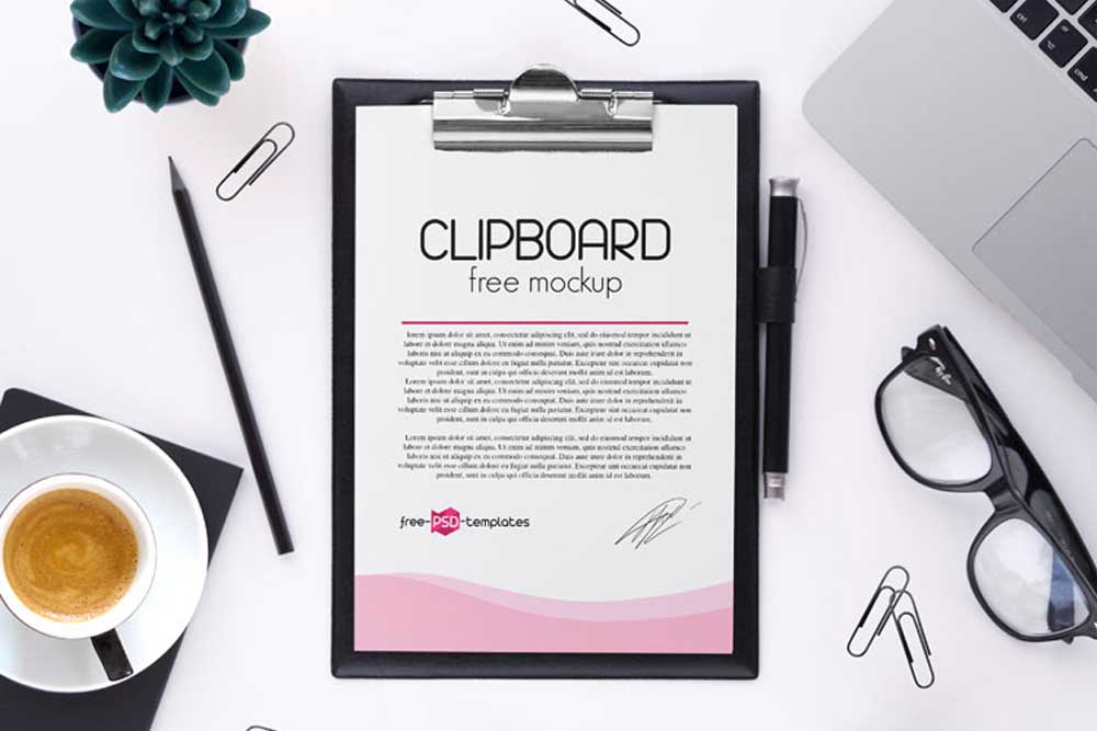 Download This Free Clipboard Mockup In PSD Designhooks