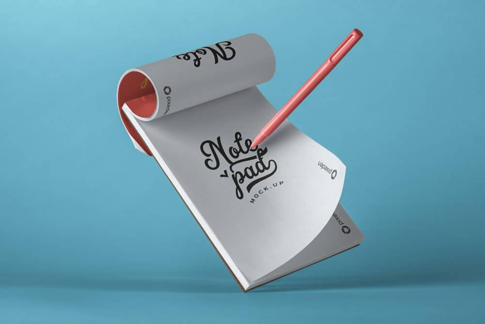 Free Download Notepad Mockup In PSD For Presentation