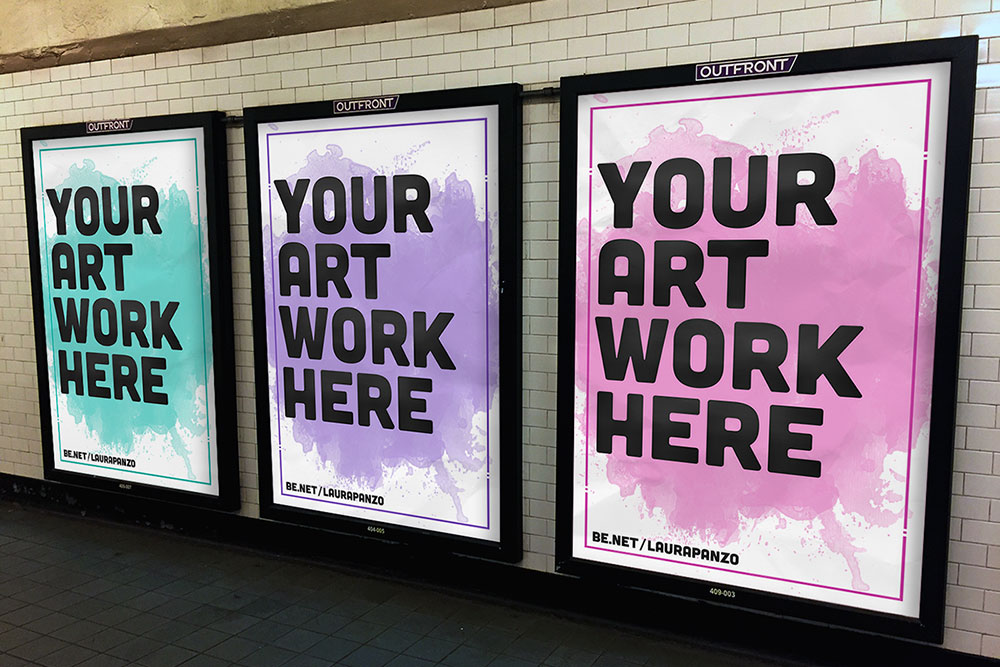 Download This Free Subway Advertisement Mockup In PSD Designhooks