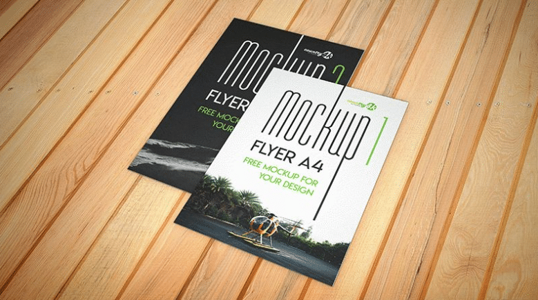 A4 Sized Flyer Mockup Available for Free in PSD Format