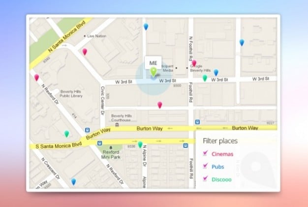 Free Google Maps Template Mockup in PSD DesignHooks