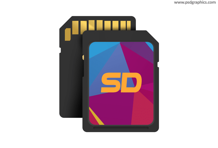 Free Accurate SD Card Vector Mockup in PSD DesignHooks