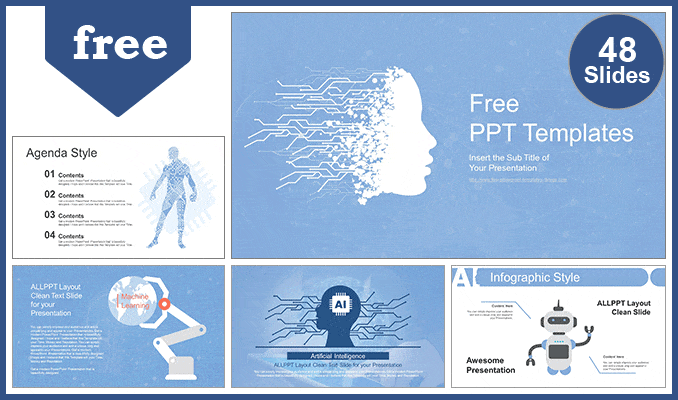 Free High Tech Artificial Intelligence Powerpoint Template