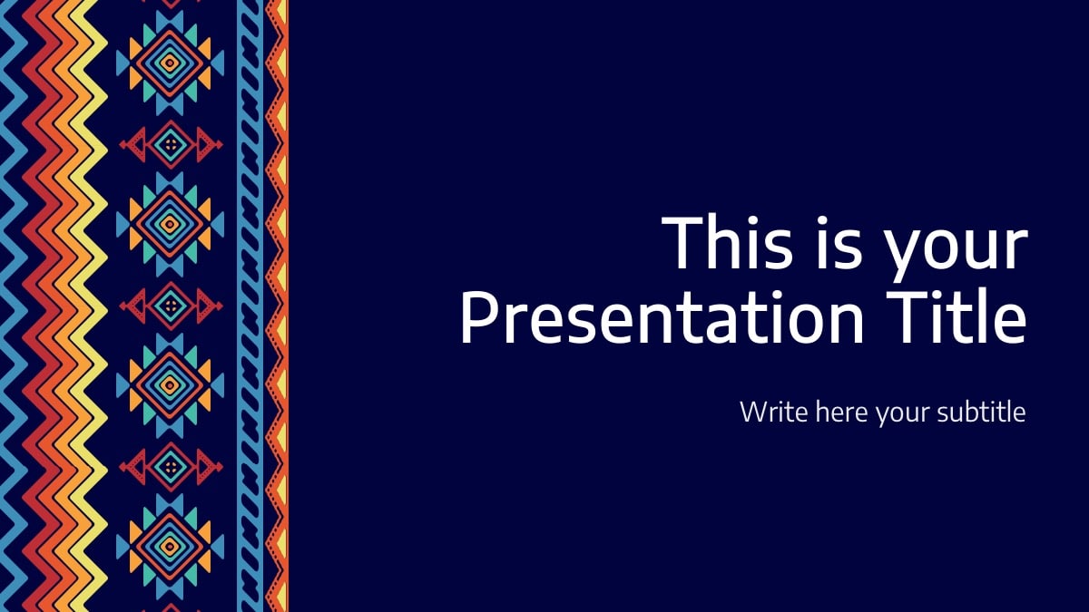 Free Tribal Weave Theme Powerpoint Template DesignHooks