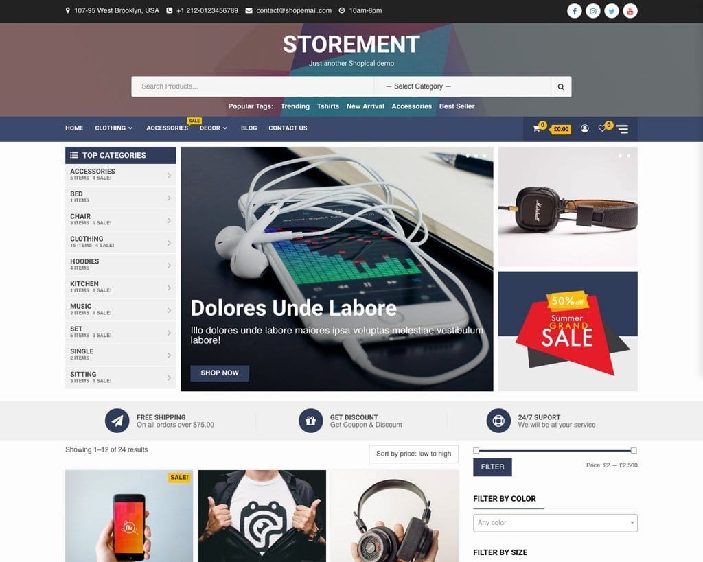 Storement Website WordPress Theme DesignHooks