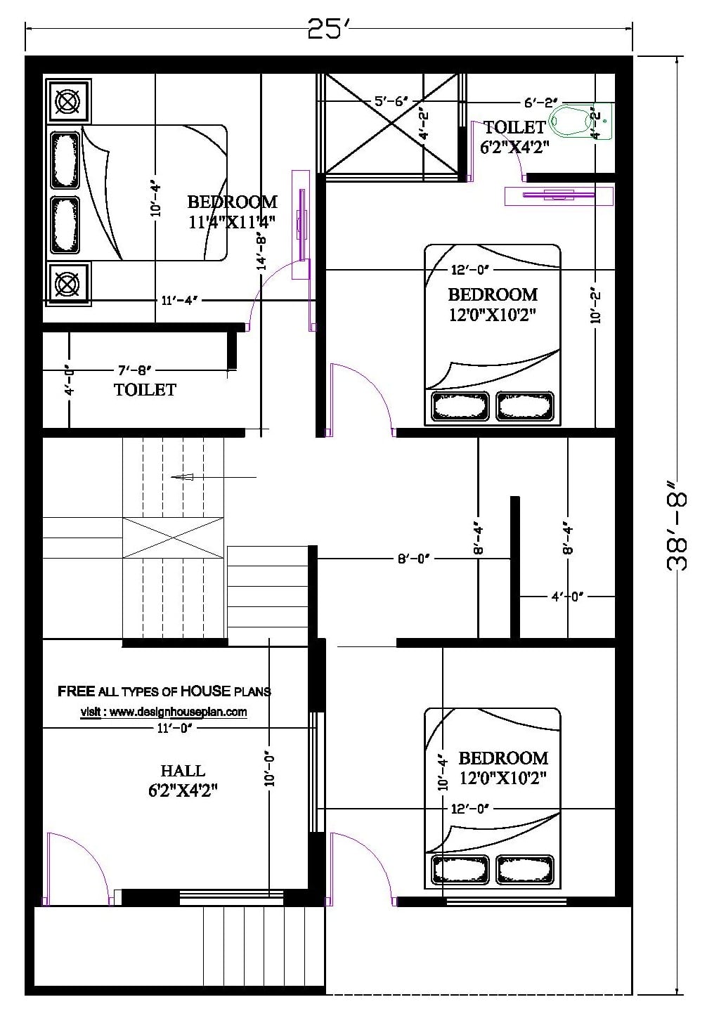 25 x 40 house plan 25 40 duplex house plan 25x40 2 story house plans