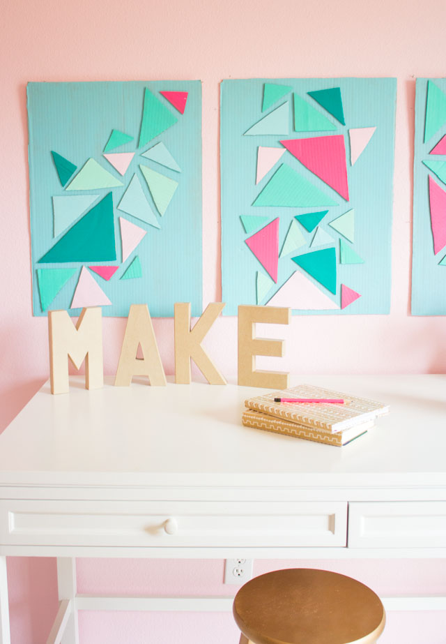 How to Turn a Cardboard Box into Wall Art! Design Improvised