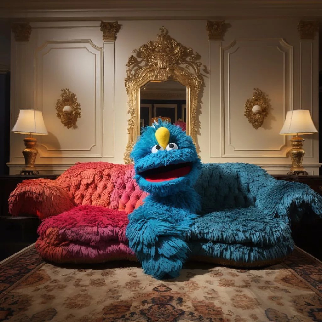 ElmoInspired Sofa Sesame Street Charm for Your Living Space Delight