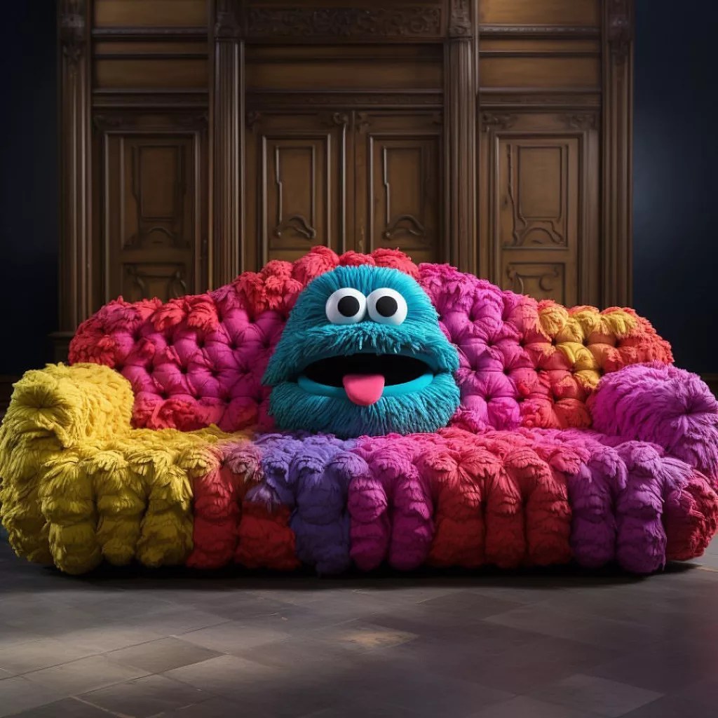 ElmoInspired Sofa Sesame Street Charm for Your Living Space Delight