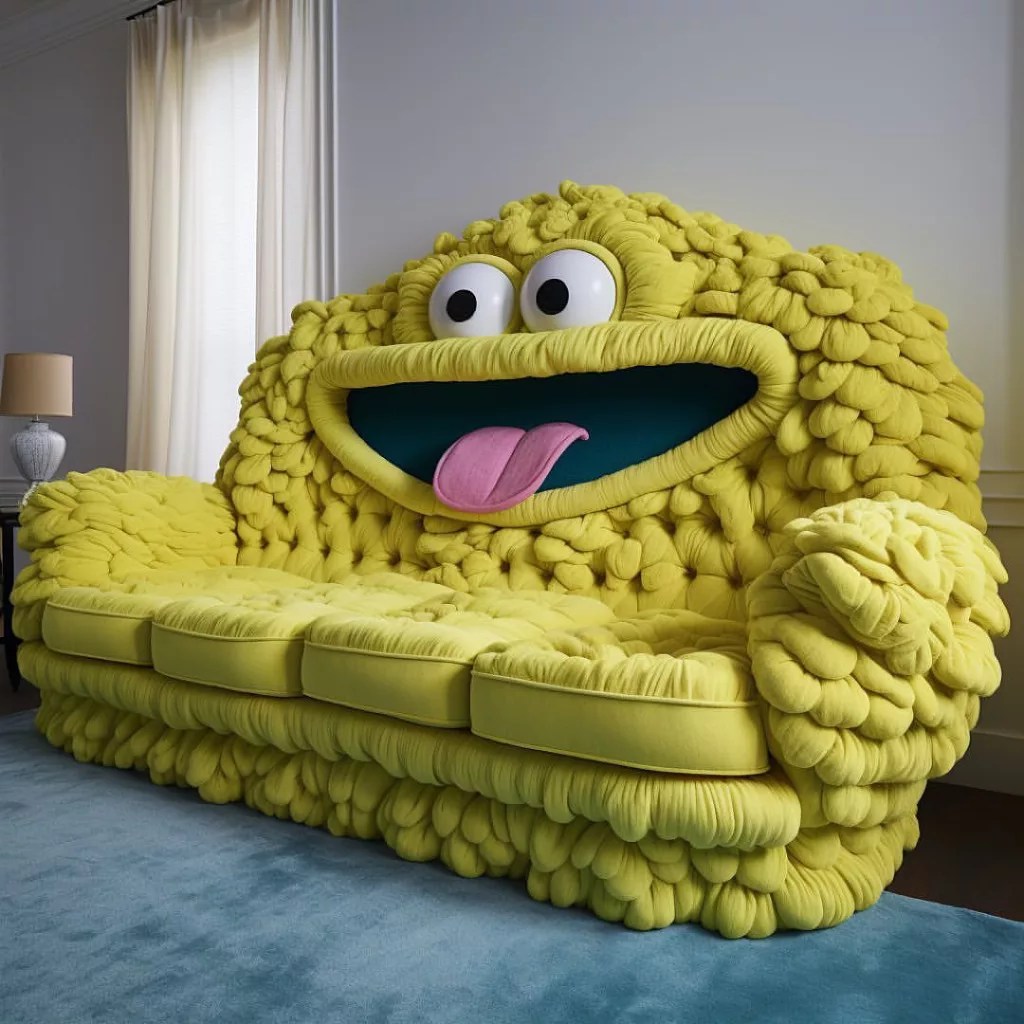 ElmoInspired Sofa Sesame Street Charm for Your Living Space Delight