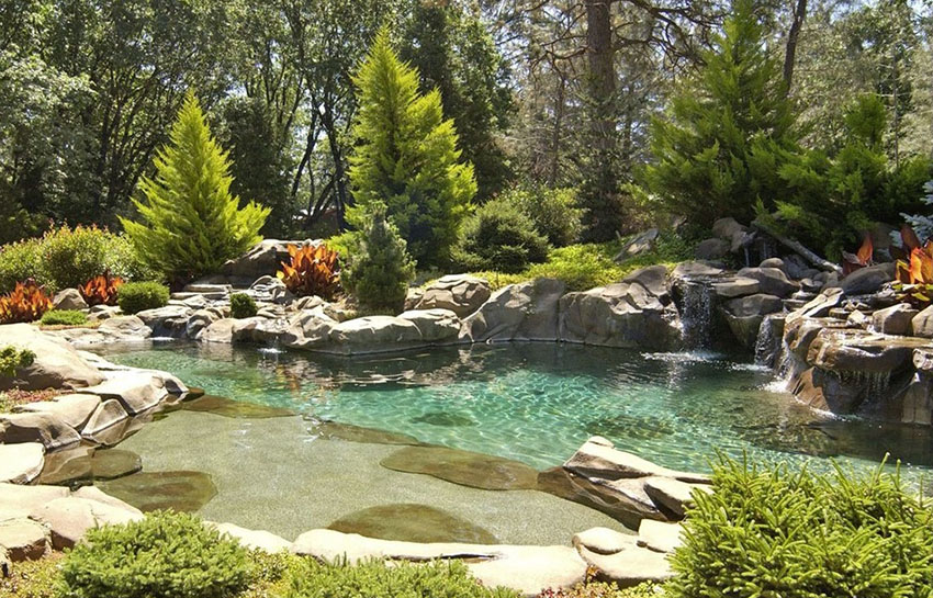 37 Swimming Pool Water Features (Waterfall Design Ideas) Designing Idea