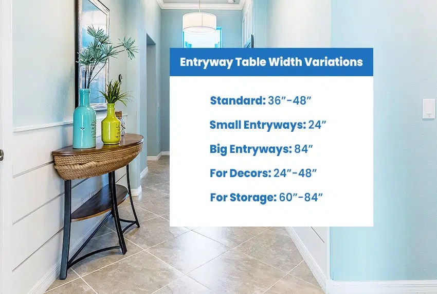 Entryway Table Dimensions Designing Idea
