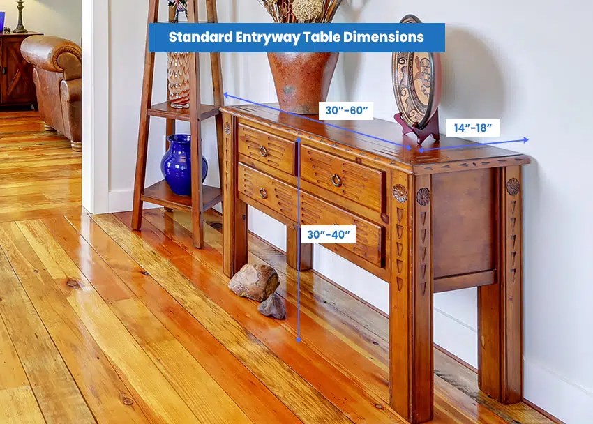 Entryway Table Dimensions Designing Idea