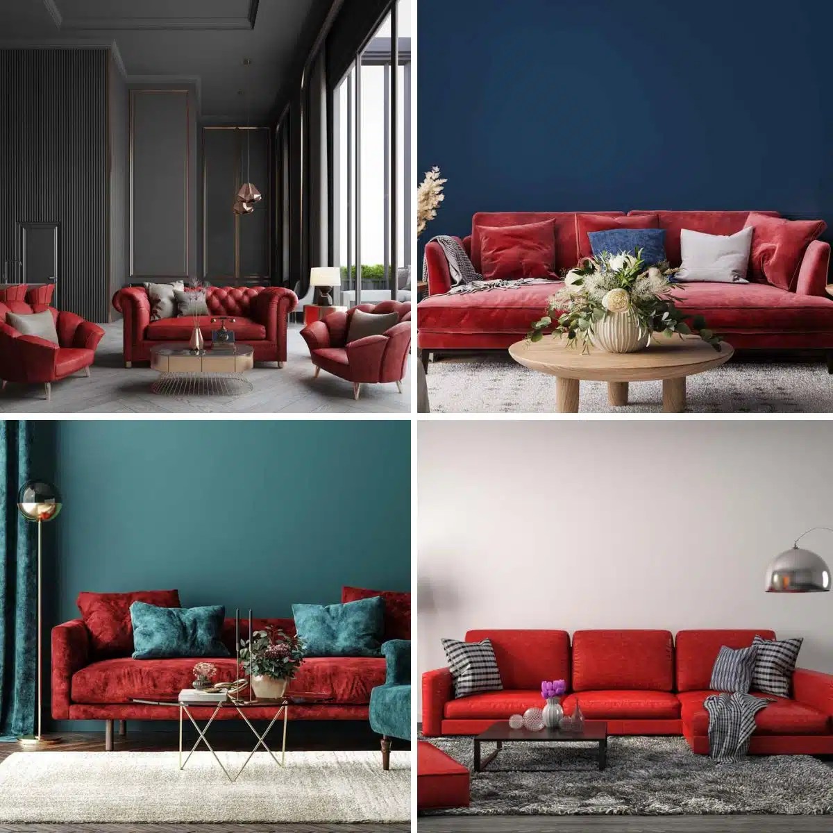 What Colour Walls Go With Red Sofa Baci Living Room