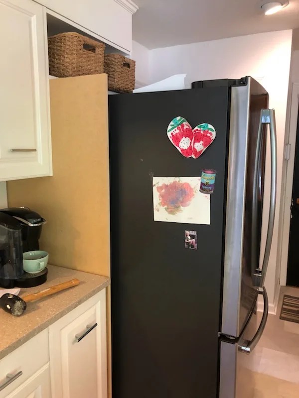 How to Frame a Refrigerator that is too Wide for Opening DIY Tutorial