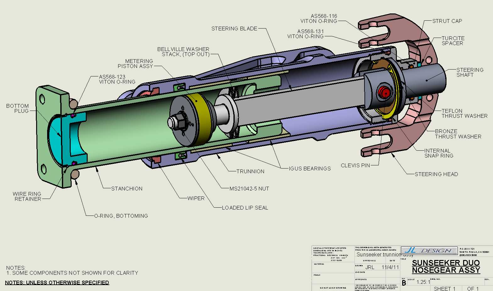 Trunnion Internal Details Design Intent