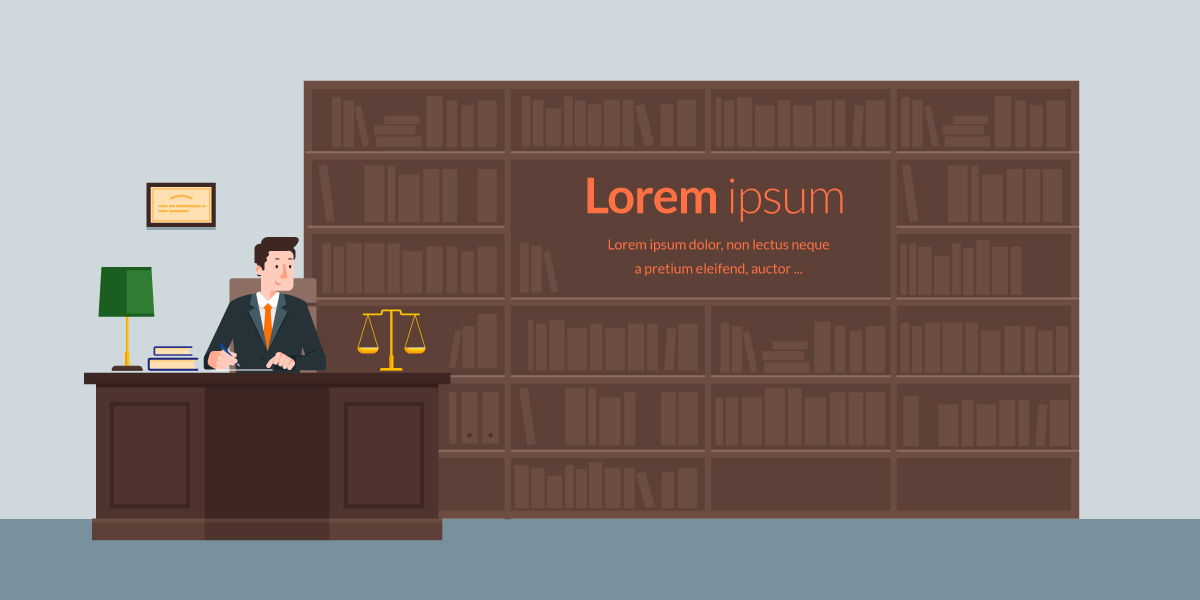 Law Office Vector Illustration Flat Style Designious