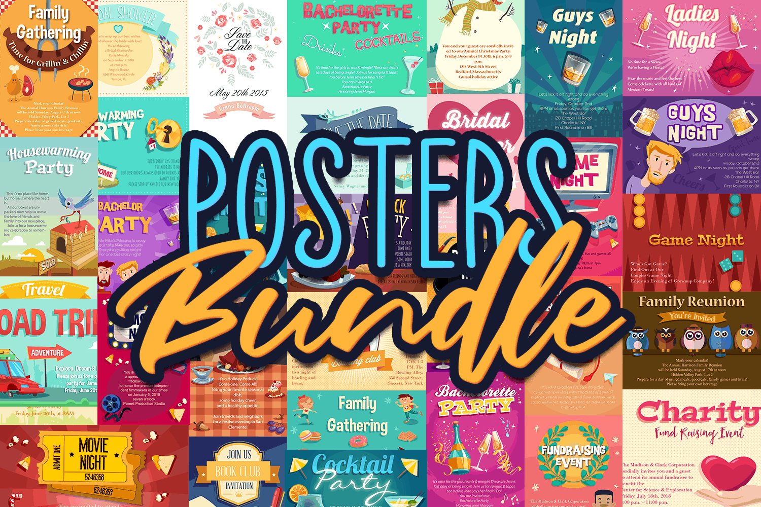 88x Event Invitations & Poster Templates Designious