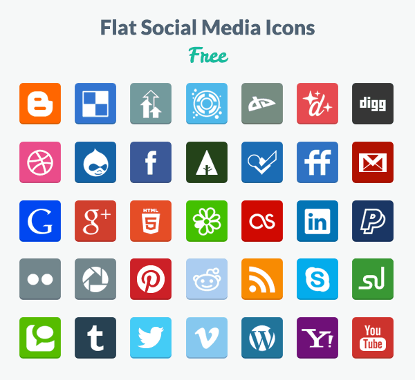 Bootstrap Social Media Icons