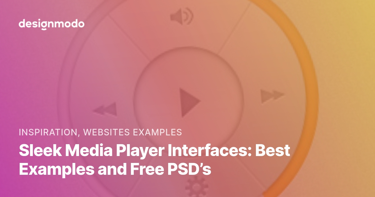 Sleek Media Player Interfaces Best Examples and Free PSD's Designmodo