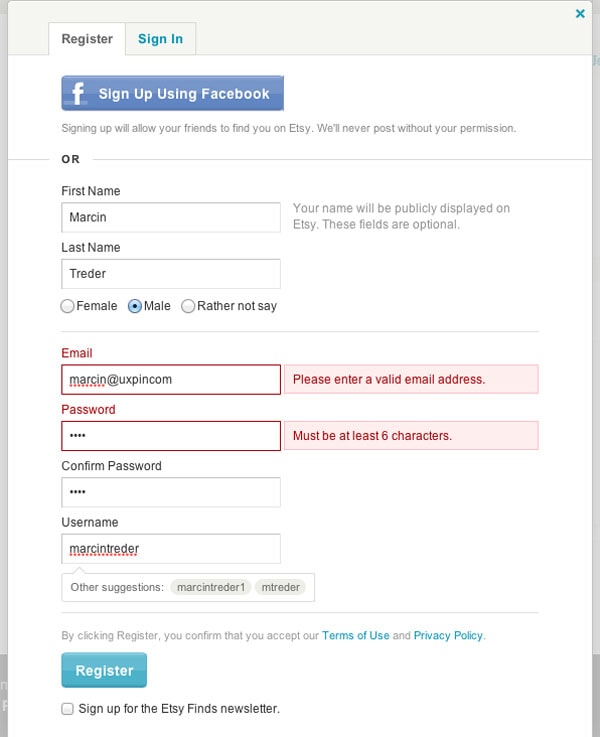 The Ultimate UX Design of Form Validation Designmodo