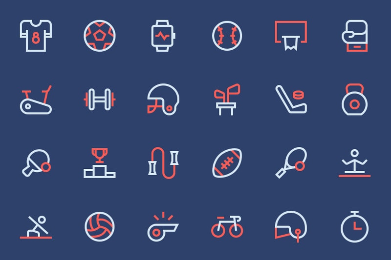 Free Sport Icons and New Examples Designmodo