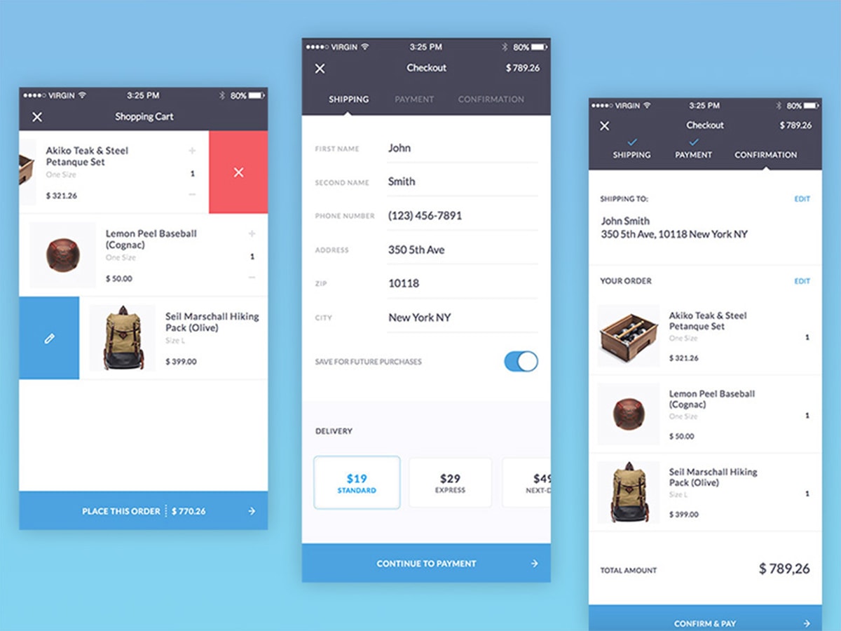 Design Tips for Mobile Checkout Screens Designmodo