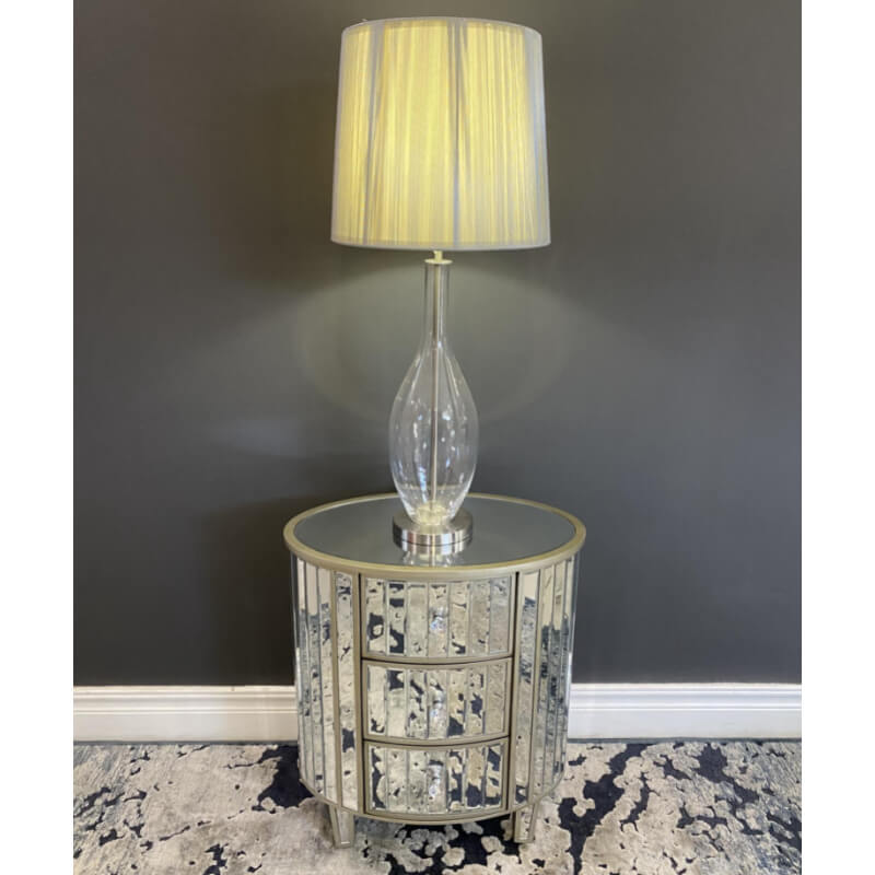 Mirrored Round Pedestal Designplus