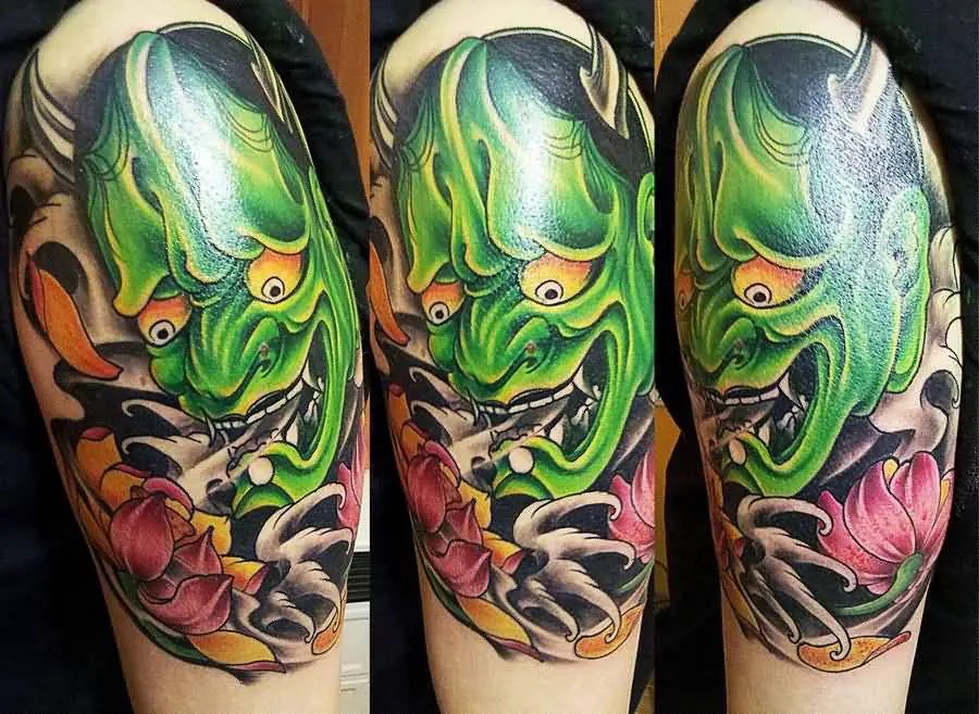 20 Eye-Catching Oni Mask Tattoo Designs Design Press 657_x_900_jpg