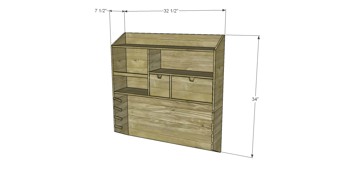 Free Plans to Build a Pottery Barn Inspired Wall Craft Organizer