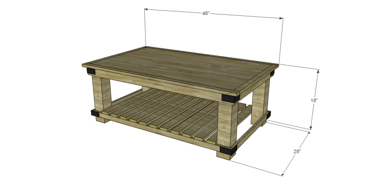 Build a Slat Shelf Coffee Table Designs by Studio C