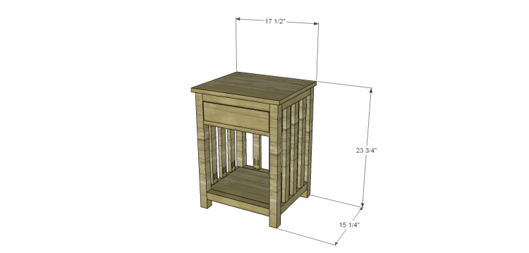 Samanea rustic end table plans